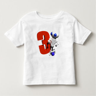 ROUNDER WITH THE NUMBER THREE TODDLER T-SHIRT
