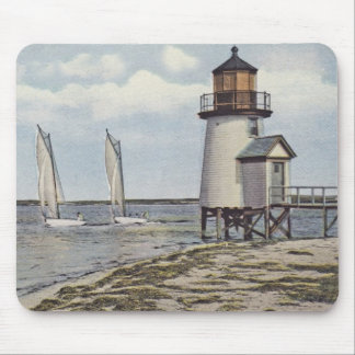 Rounding Brant Point Lighthouse Nantucket Mouse Pad