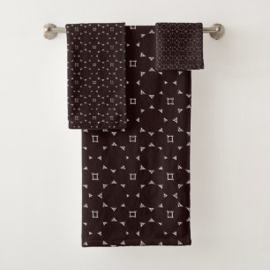 Rounding Stars Brown/W Decor-Soft Modern Towels