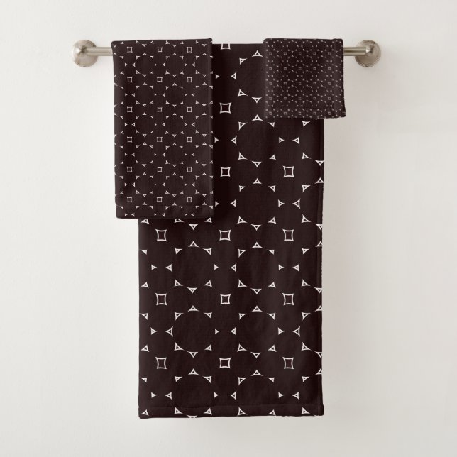 Rounding Stars Brown/W Decor-Soft Modern Towels (Insitu)