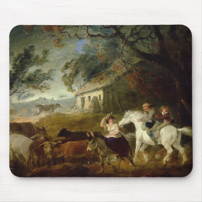 Rounding up before the Storm, 1805 (oil on panel) Mouse Pad (Front)