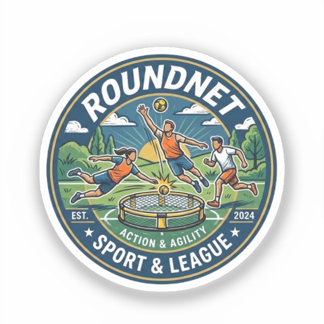 Roundnet sport sticker (Front)