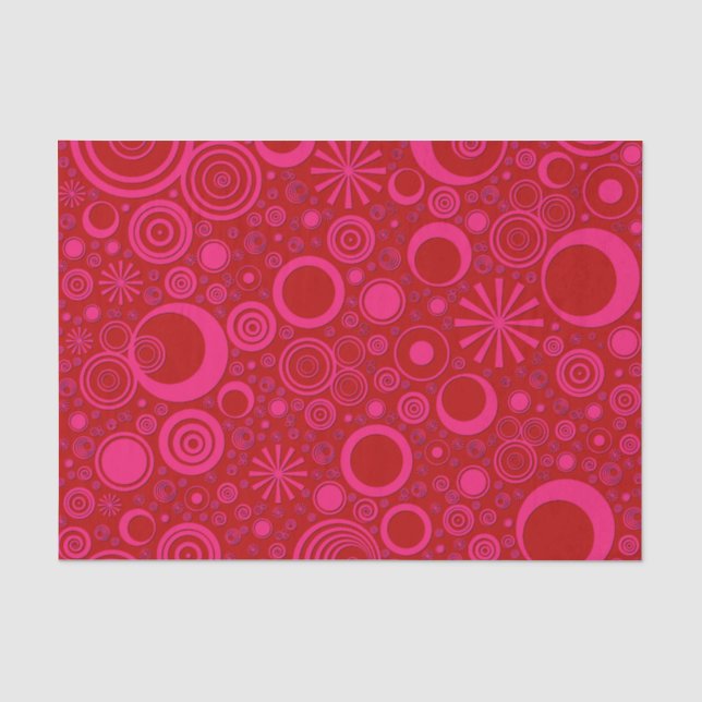 Rounds-Pink-Red-TISSUE WRAPPING PAPER (Front)
