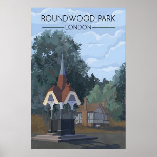 Roundwood Park London Travel Poster