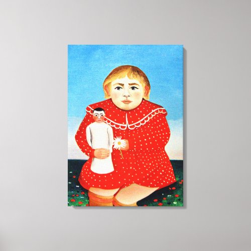 Rousseau _ Child with Doll famous painting Canvas Print