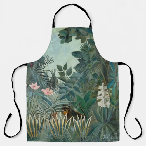 Rousseau Equatorial Jungle Painting Apron