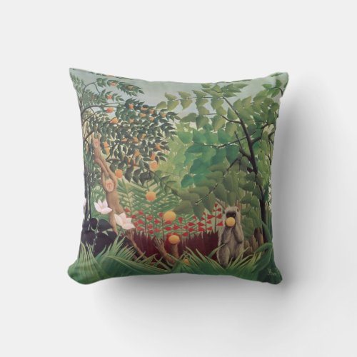 Rousseau_exotic_landscape Throw Pillow