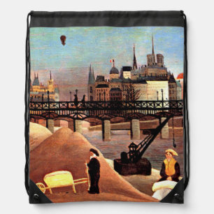 Rousseau - Ile Saint Louis and Notre Dame Drawstring Bag