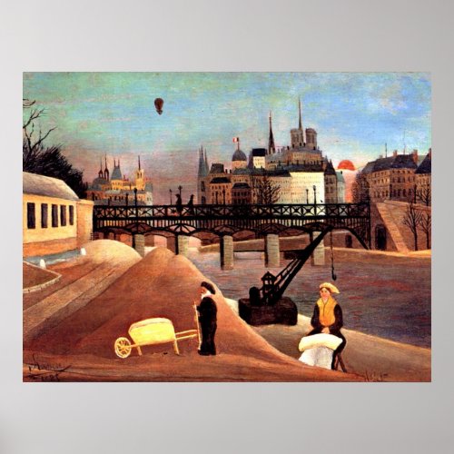 Rousseau _ Ile Saint Louis and Notre Dame Poster