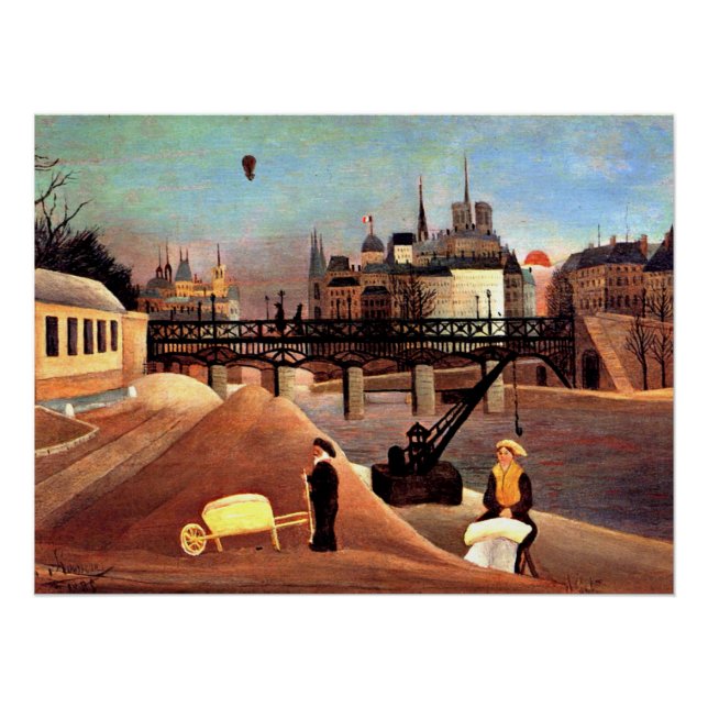 Rousseau - Ile Saint Louis and Notre Dame Poster (Front)