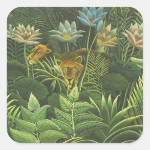 Henri Rousseau Jungle Paintings Stickers | Zazzle