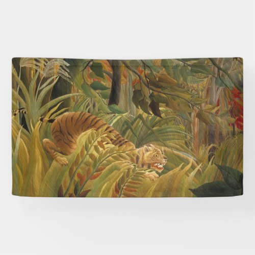 Rousseau Jungle Tropical Tiger Art Banner