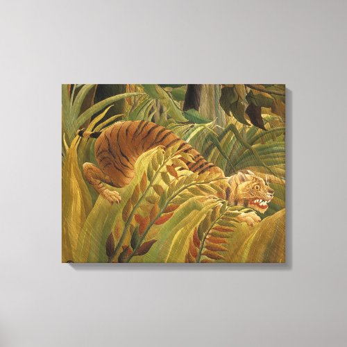 Rousseau Jungle Tropical Tiger Art Canvas Print