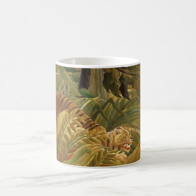 Rousseau Jungle Tropical Tiger Art Coffee Mug (Center)