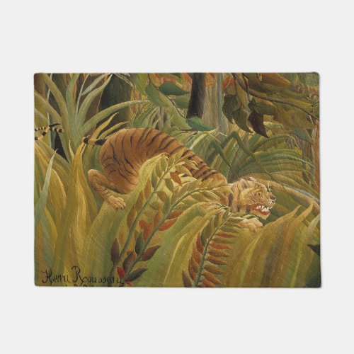 Rousseau Jungle Tropical Tiger Art Doormat