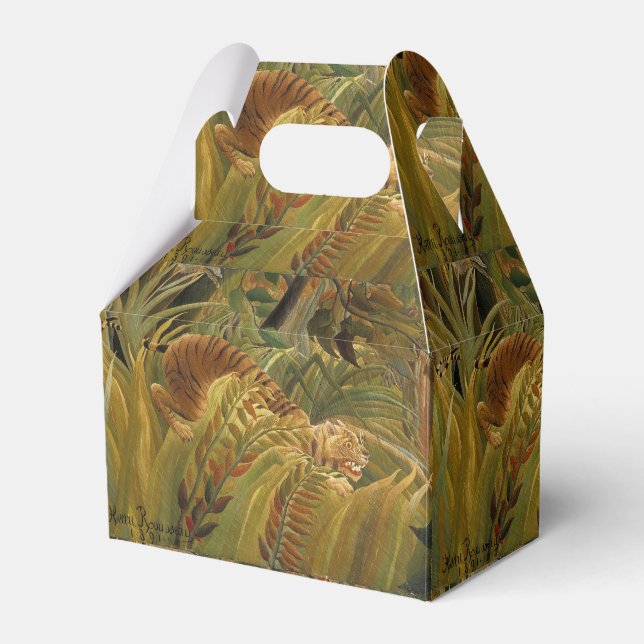 Rousseau Jungle Tropical Tiger Art Favor Boxes (Front Side)