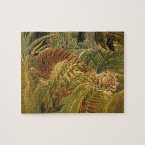 Rousseau Jungle Tropical Tiger Art Jigsaw Puzzle
