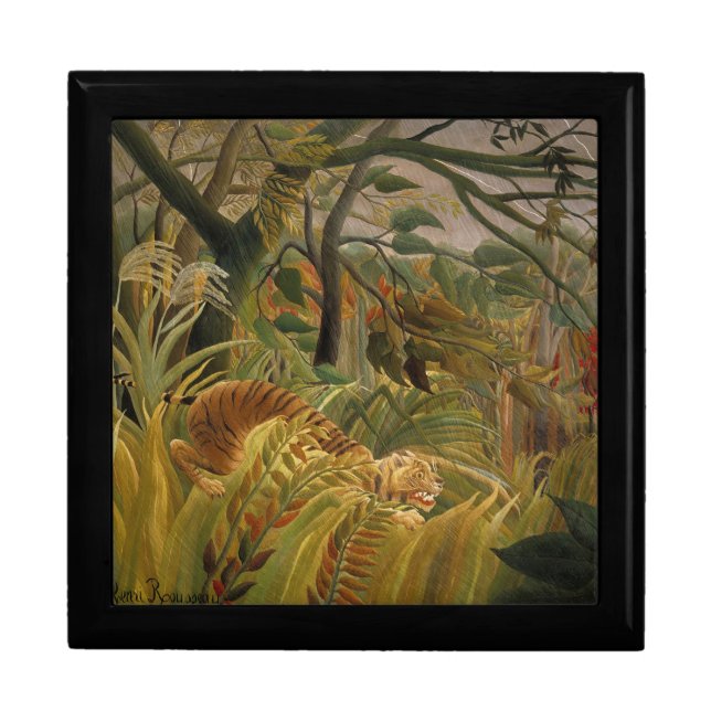 Rousseau Jungle Tropical Tiger Art Keepsake Box (Front)
