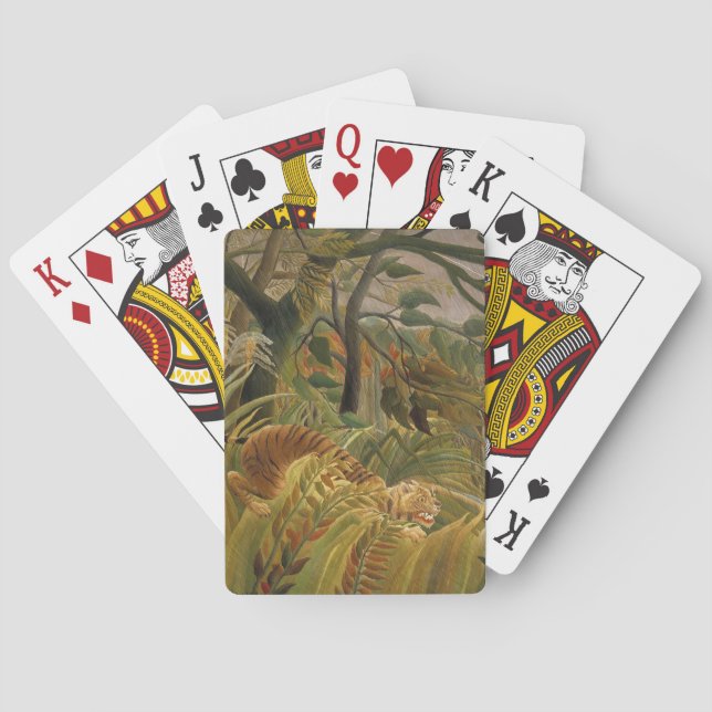 Rousseau Jungle Tropical Tiger Art Poker Cards (Back)
