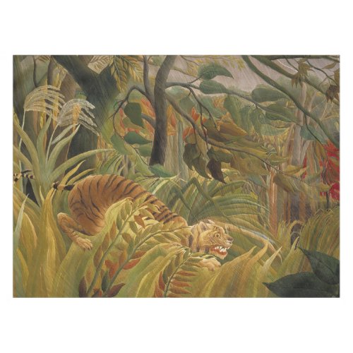 Rousseau Jungle Tropical Tiger Art Tablecloth