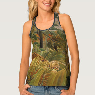 Rousseau Jungle Tropical Tiger Art Tank Top