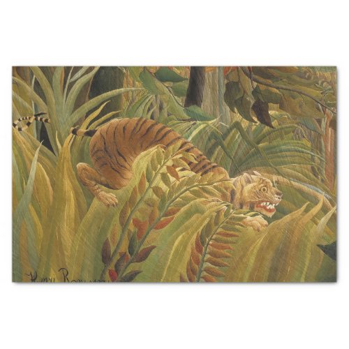 Rousseau Jungle Tropical Tiger Art Tissue Paper