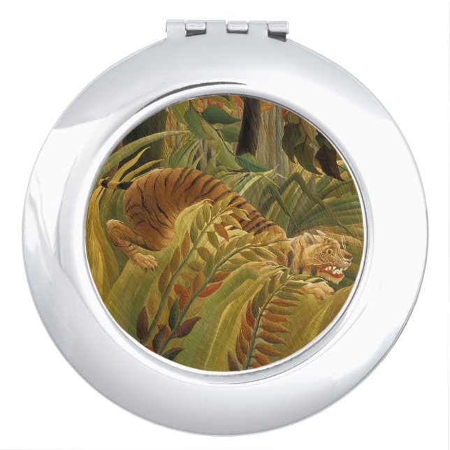Rousseau Jungle Tropical Tiger Art Vanity Mirror (Front)