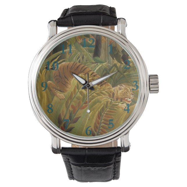 Rousseau Jungle Tropical Tiger Art Watch (Front)