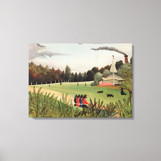 Rousseau - Landscape and Four Young Girls Canvas Print (Front)