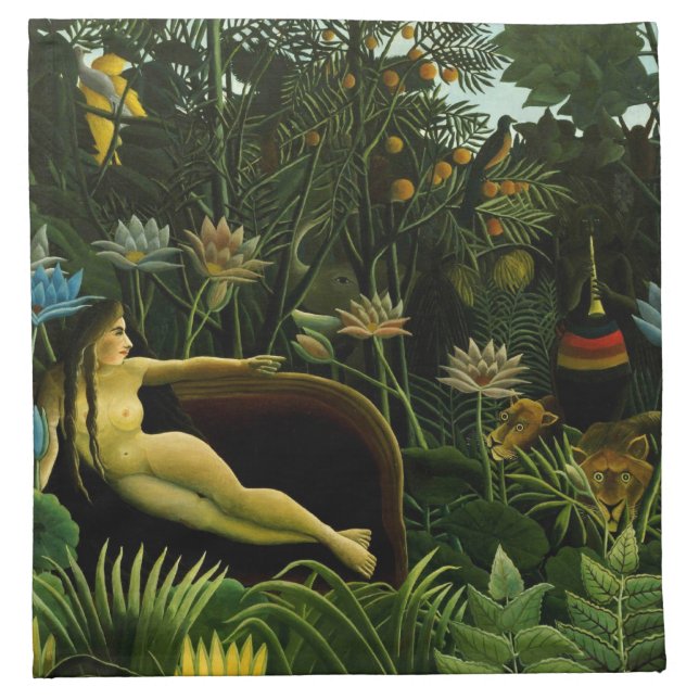 Rousseau’s “The Dream” cloth napkins (Front)