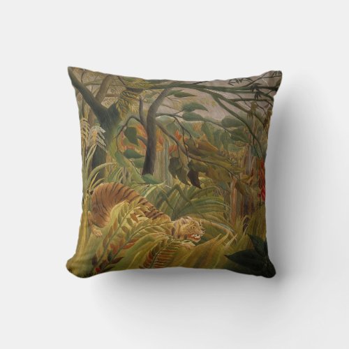 Rousseaus Tiger throw pillow