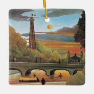 Rousseau - Seine and Eiffel Tower Ceramic Ornament