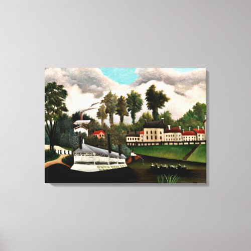 Rousseau _ The Laundry Boat fine art painting Canvas Print