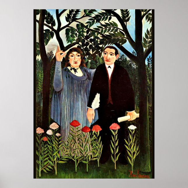 Rousseau - The Muse Inspiring the Poet Poster (Front)