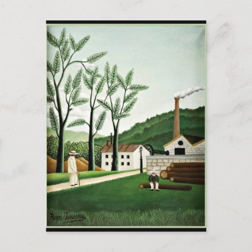 Rousseau _ The Sawmill at Bievres  fine art Postcard