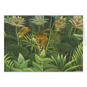 Rousseau Tropical Jungle Lion Painting (Front Horizontal)