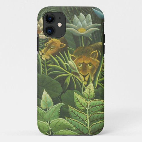 Rousseau Tropical Jungle Lion Painting iPhone 11 Case