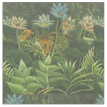 Rousseau Tropical Jungle Lion Painting Fabric