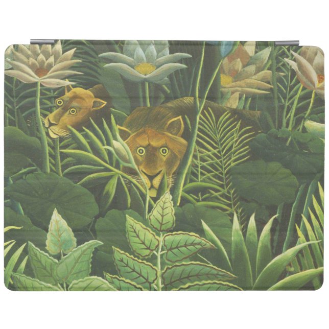 Rousseau Tropical Jungle Lion Painting iPad Smart Cover (Horizontal)