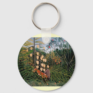 Rousseau's Struggle between Tiger and Bull (1909) Keychain