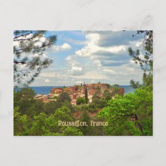 Roussillon, France, Beautiful Hill Town Postcard
