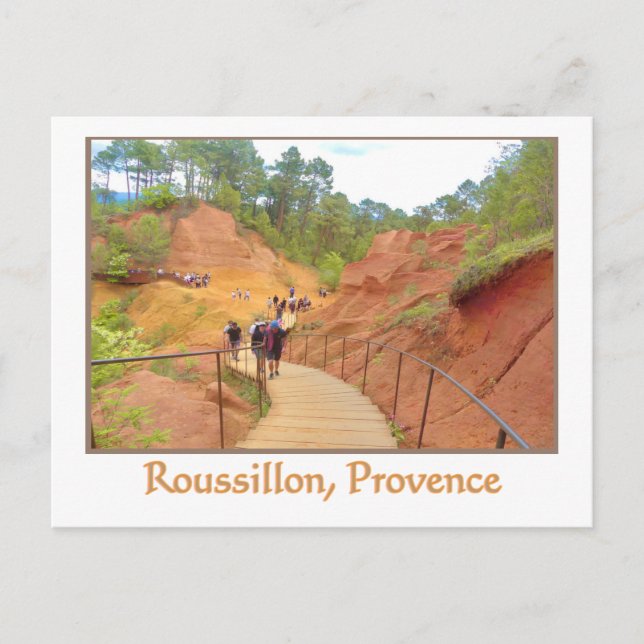 Roussillon, Provence,ochre and rose colored cliffs Postcard (Front)