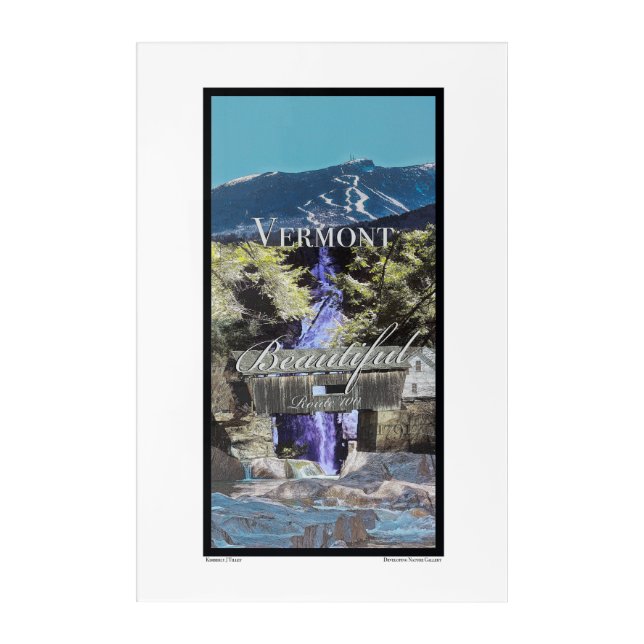 Route 100, Vermont Acrylic Print (Front)