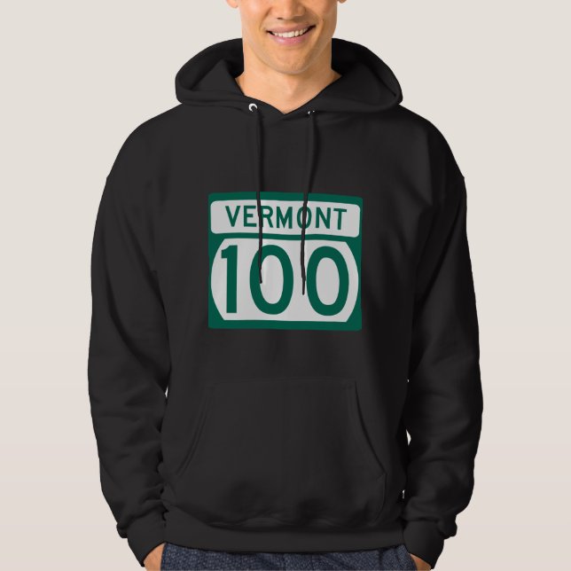 Route 100, Vermont, USA Hoodie (Front)