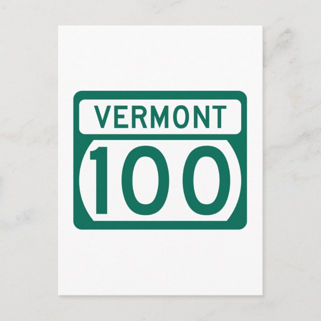 Route 100, Vermont, USA Postcard (Front)