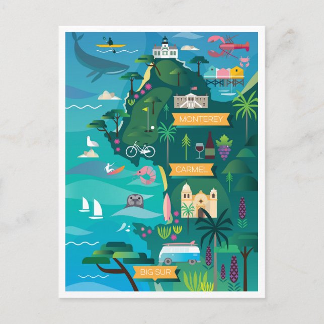 Route 1 California Postcard (Front)