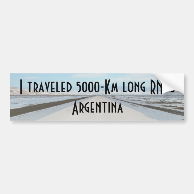 Route 40 (Ruta Cuarenta) Argentina, Patagonia Bumper Sticker (Front)