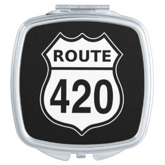 Route 420 US highway sign Compact Mirror