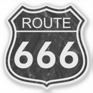 Route 666 (black) sticker