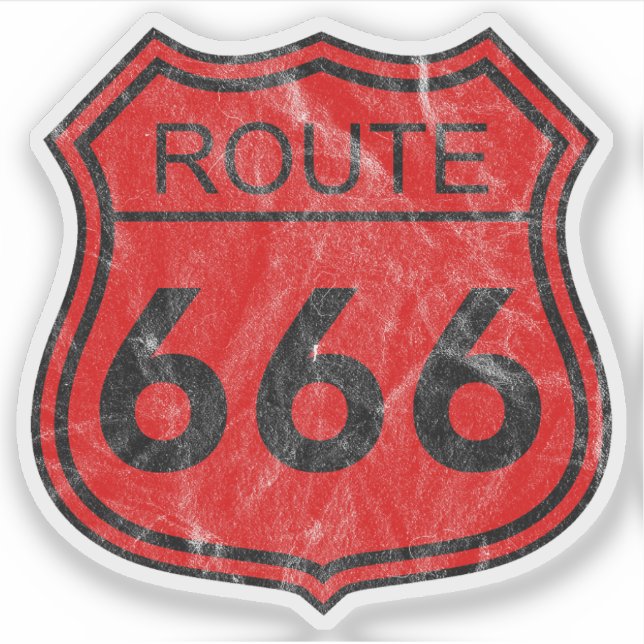 Route 666 (red) sticker (Front)